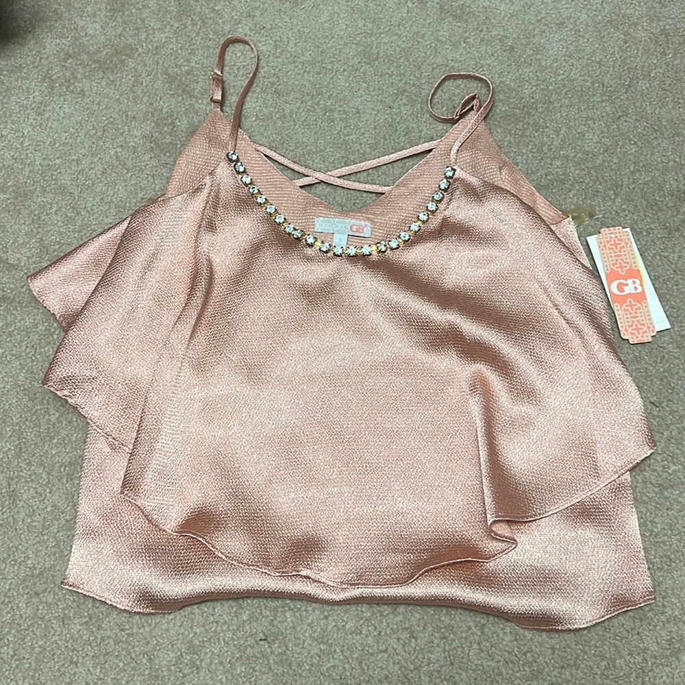 GB blouse, rose gold coloring